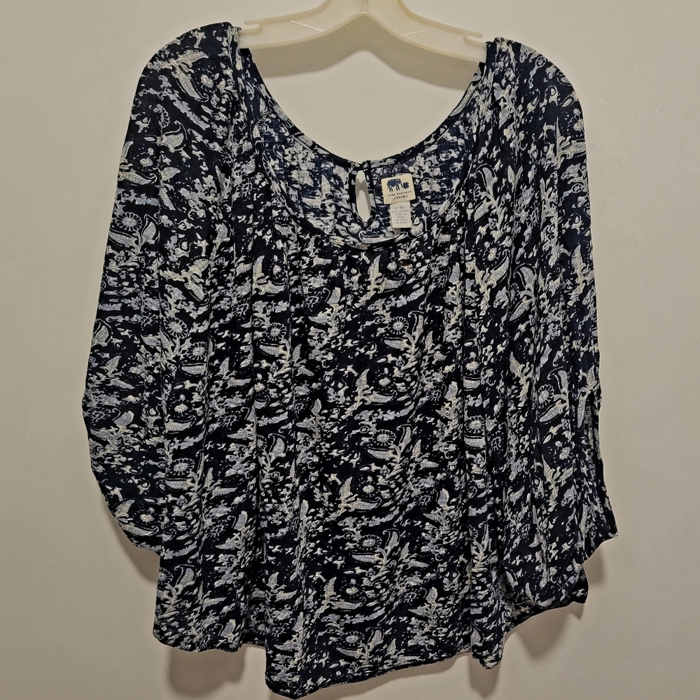 Lucky Brand Navy/Gray/White Shirt